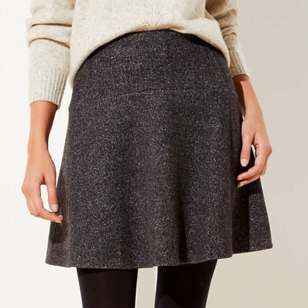 LOFT Textured Flippy Skirt